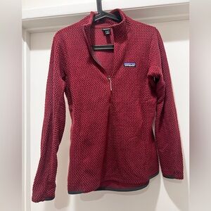 Patagonia Burgundy Textured Half-Zip Fleece